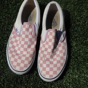 LIGHT PURPLE CHECKERBOARD VANS
